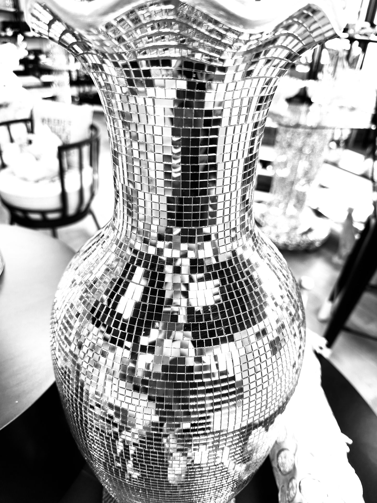 ‘Milla’ Silver Mirrored Vase