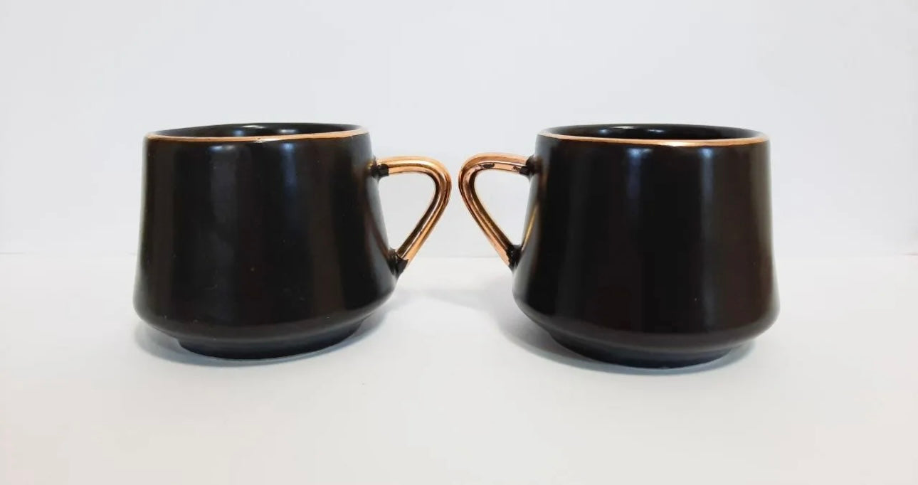 Modern Elegance: Set of 6 Matte Black or White Mugs in Stylish Gift Box