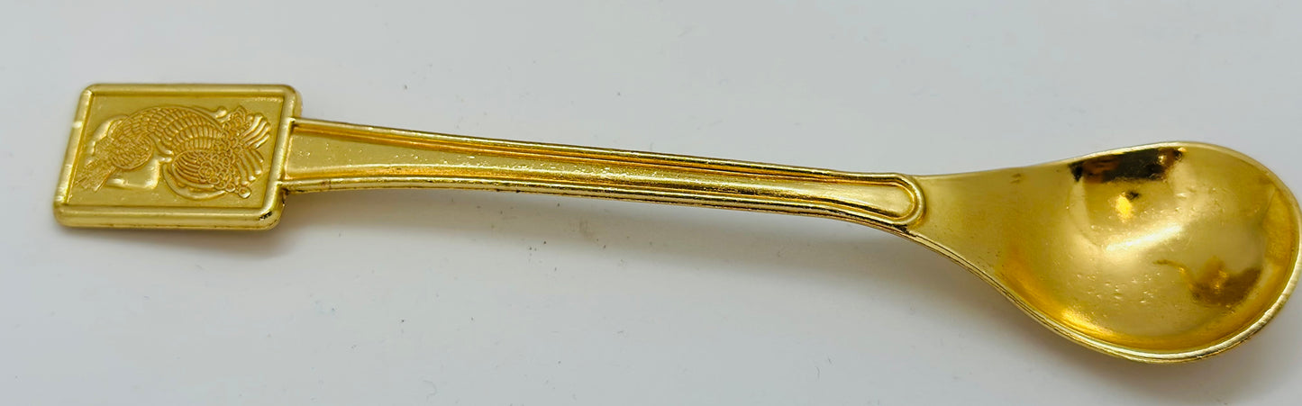 Decorative Golden or Silver Swan Spoon Holder with 6 spoons