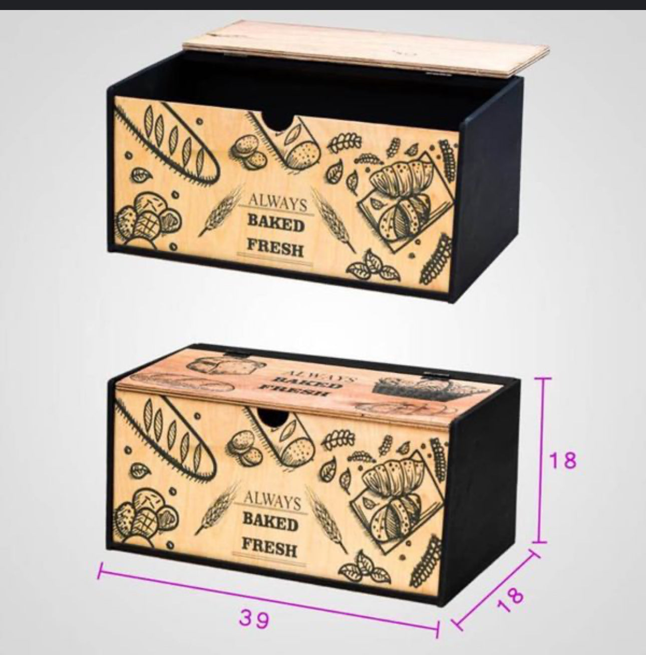 Rustic Elegance: Handcrafted Wooden Bread and Pastry Storage