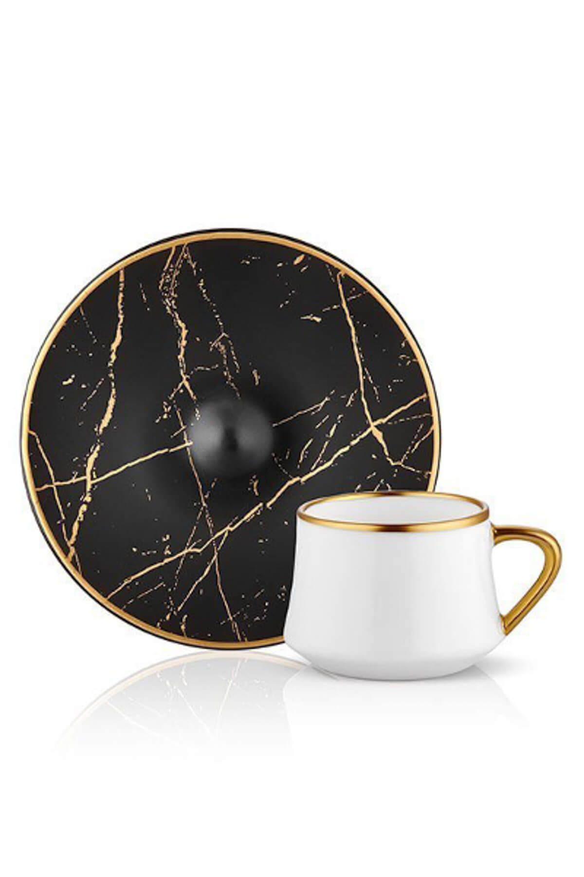 Modern Elegance: Set of 6 Matte Black or White Mugs in Stylish Gift Box