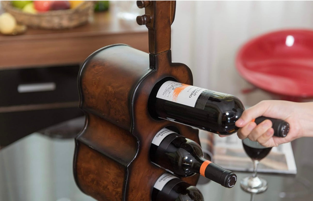 Wine Symphony: Wooden Elegance Three-Bottle Wine Rack