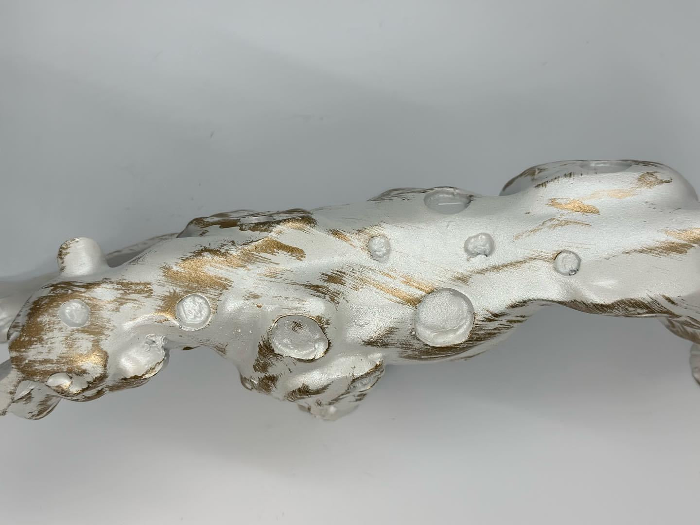 Meet 'Aurelia,' Your Timeless White and Gold Leopard Statue