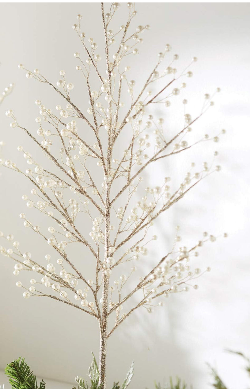 Glittery Tree with Pearls