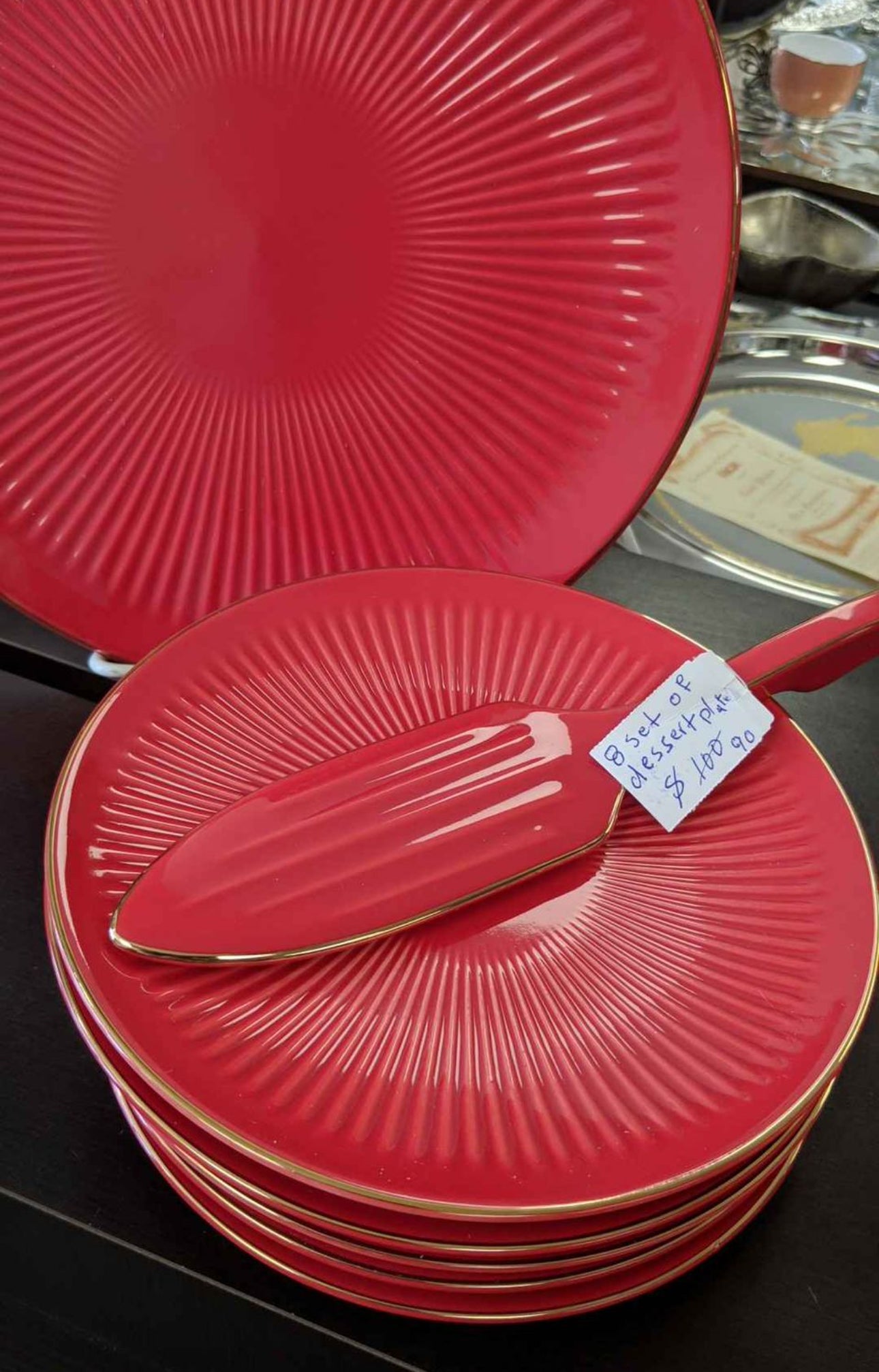 8 piece desert platter and plates