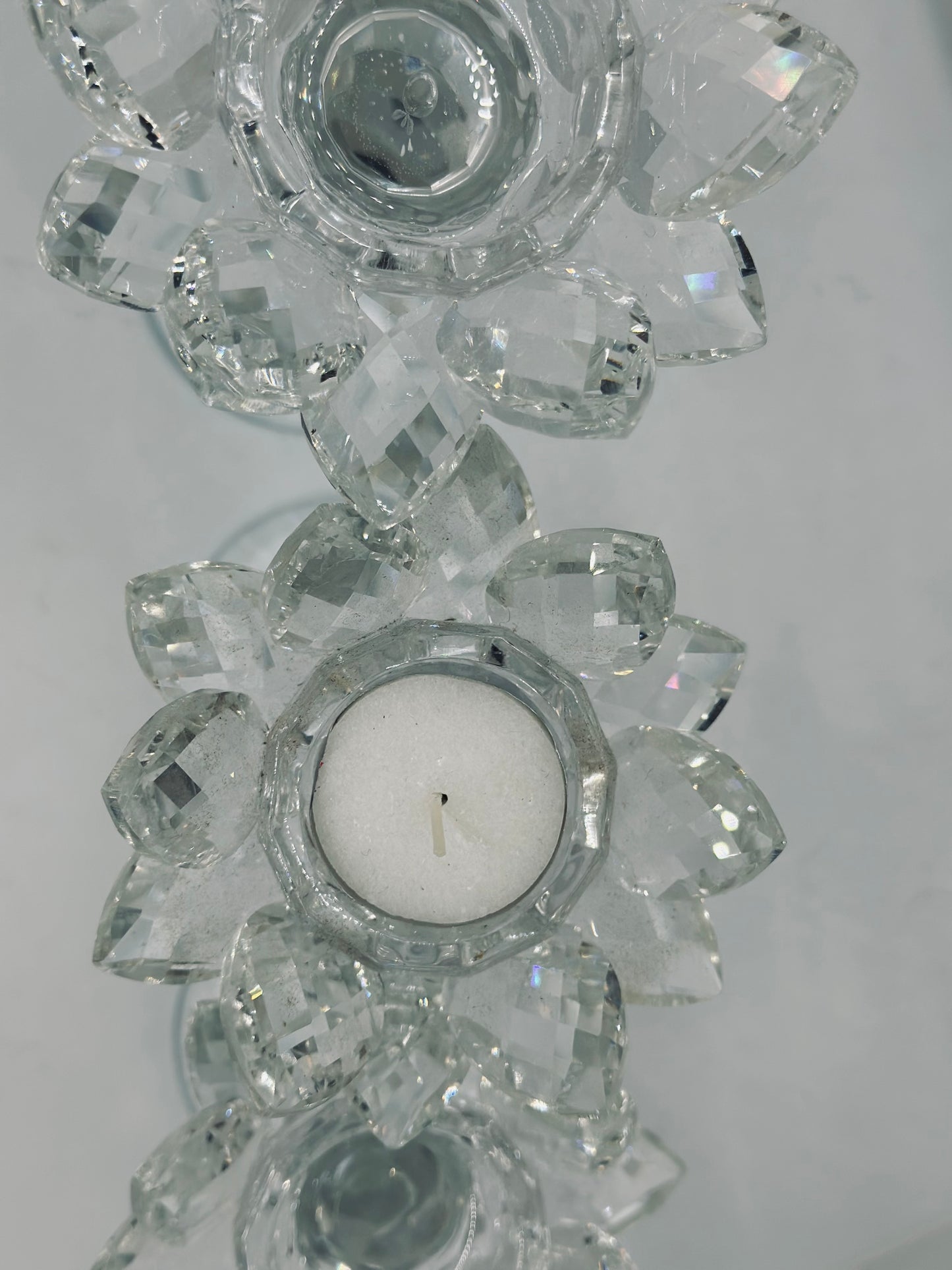 Set of 3 Crystal Candle Holders