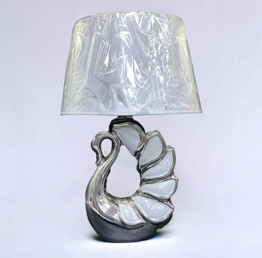 White/Silver Swan Table Lamp