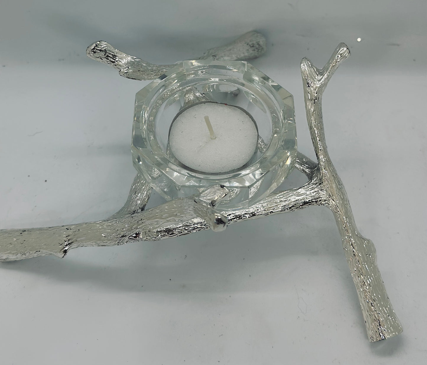Metal Twig Branch Candle Holder in Gold or Silver