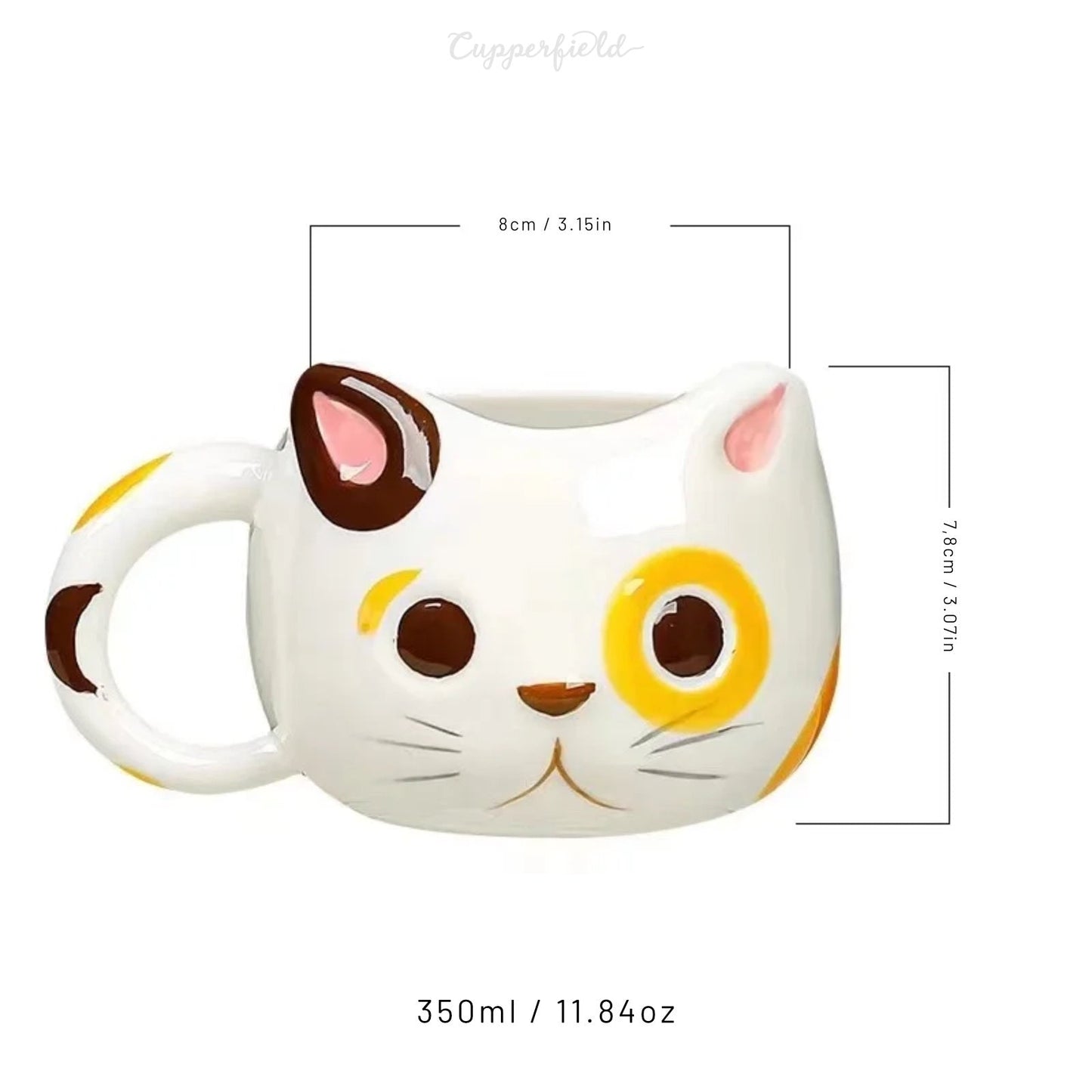 Adorable Cat-Shaped Mugs With Whimsical Design